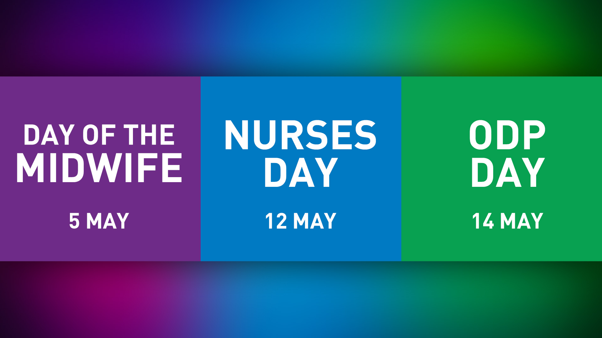 Midwive, nurse and ODP days